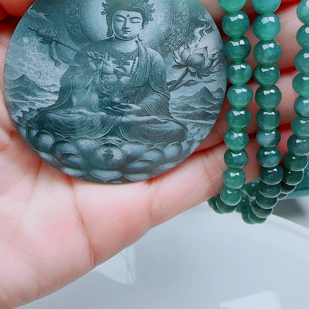 翡翠未镶嵌颈饰1233456