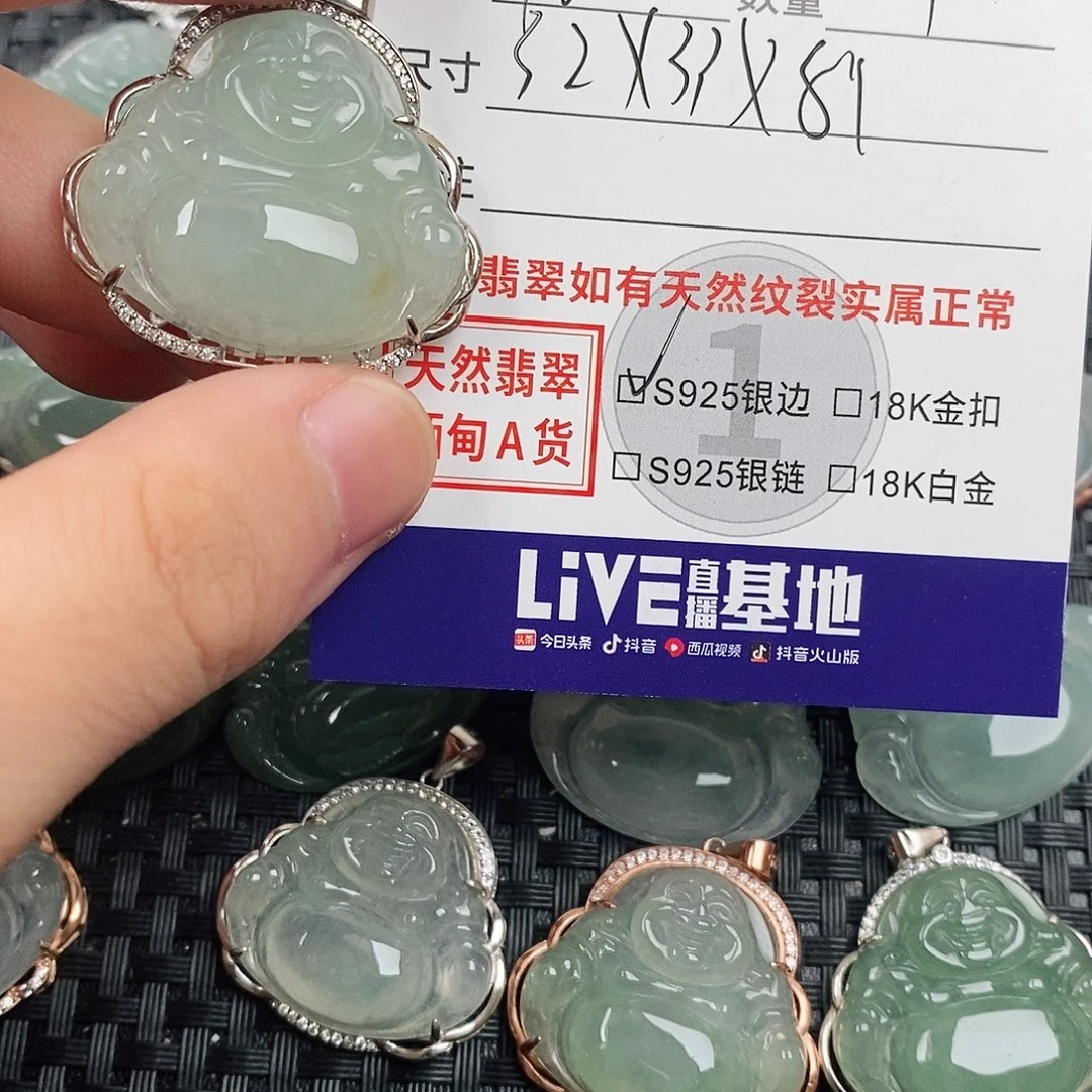 翡翠银S925镶嵌颈饰