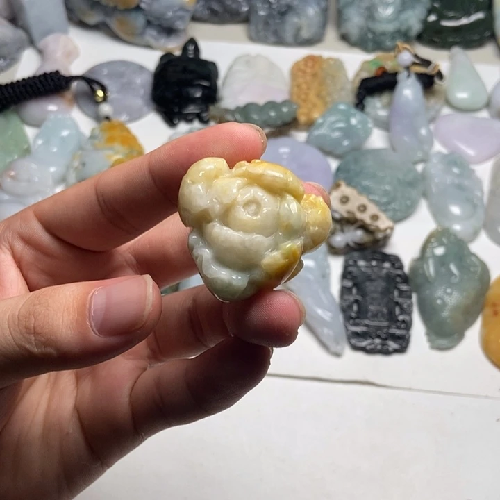 未镶嵌定制翡翠花牌34