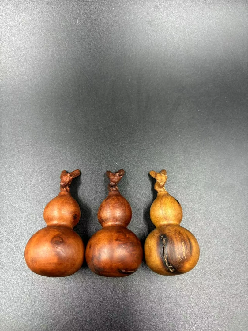 雷击木枣木满雷痕手把葫芦