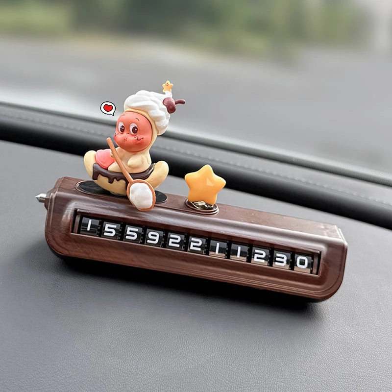 停车号码牌星星人车上临时挪车电话牌摆件高级感创意2025新款女