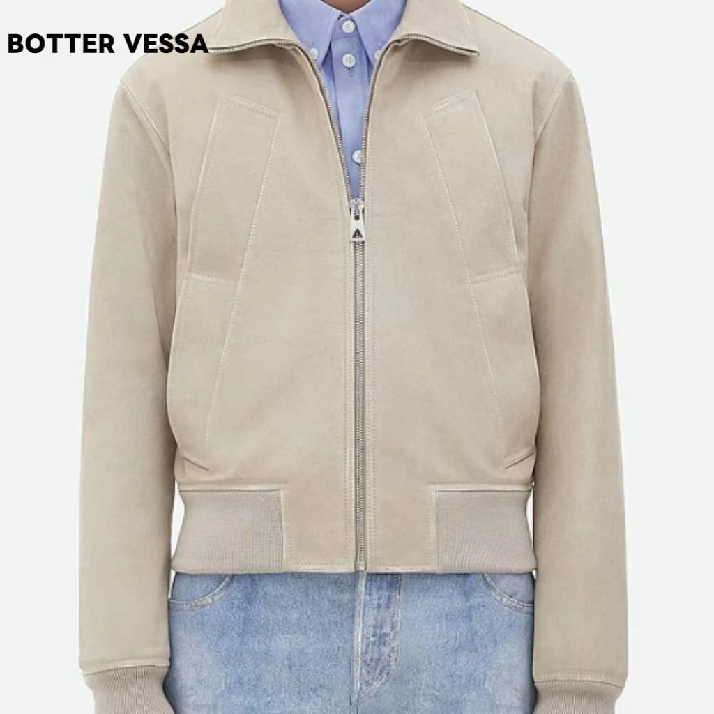 BV【官方正品】BOTTER VESSA保蝶秋冬高级哑光丝绒男士麂皮绒外套