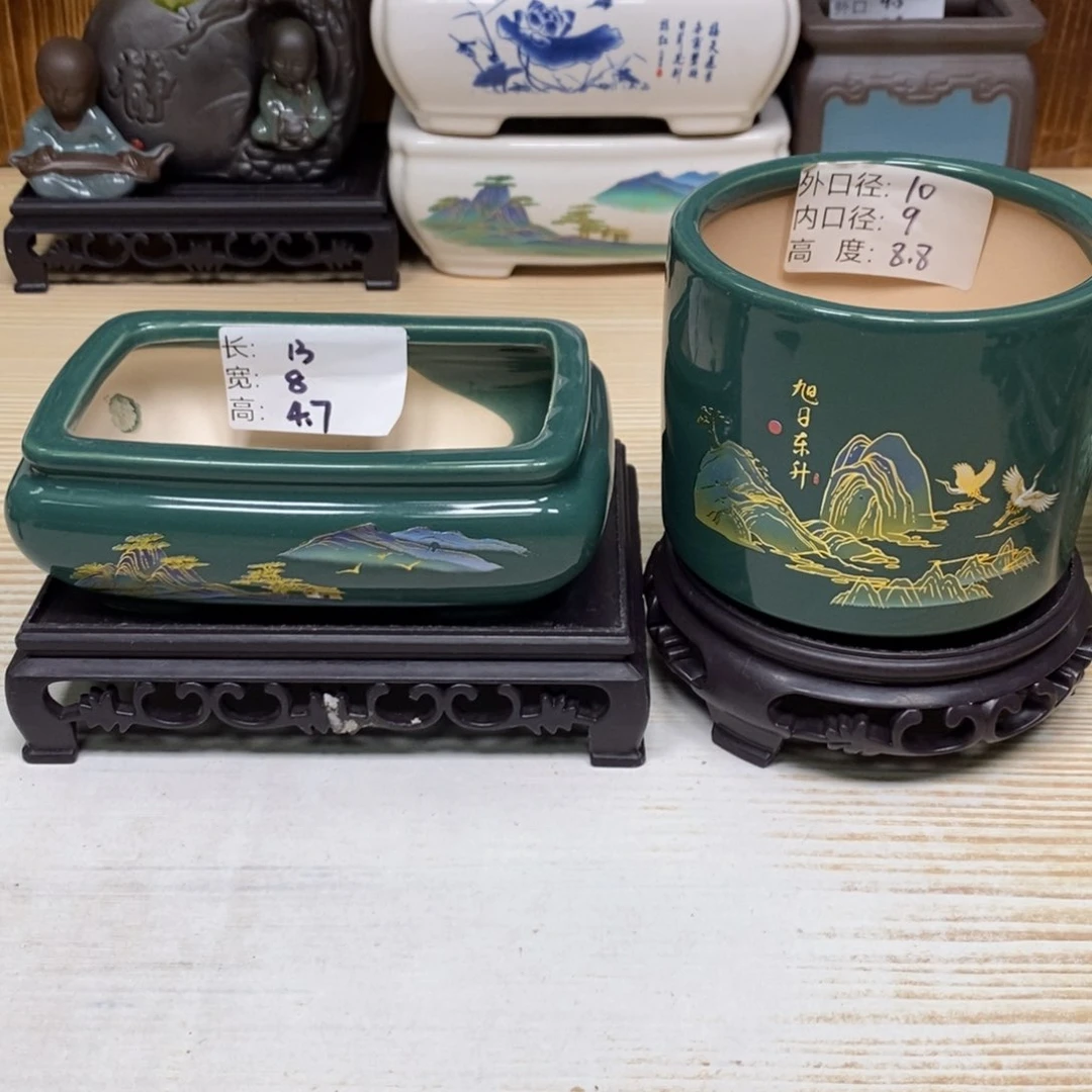 紫砂陶瓷花盆浮力