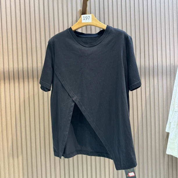 615 黑色不规则T恤