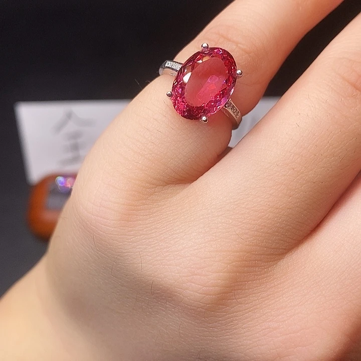 戒指银S925镶嵌托帕石