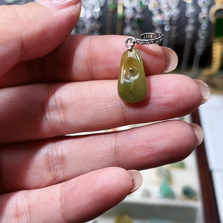 翡翠银S925镶嵌颈饰