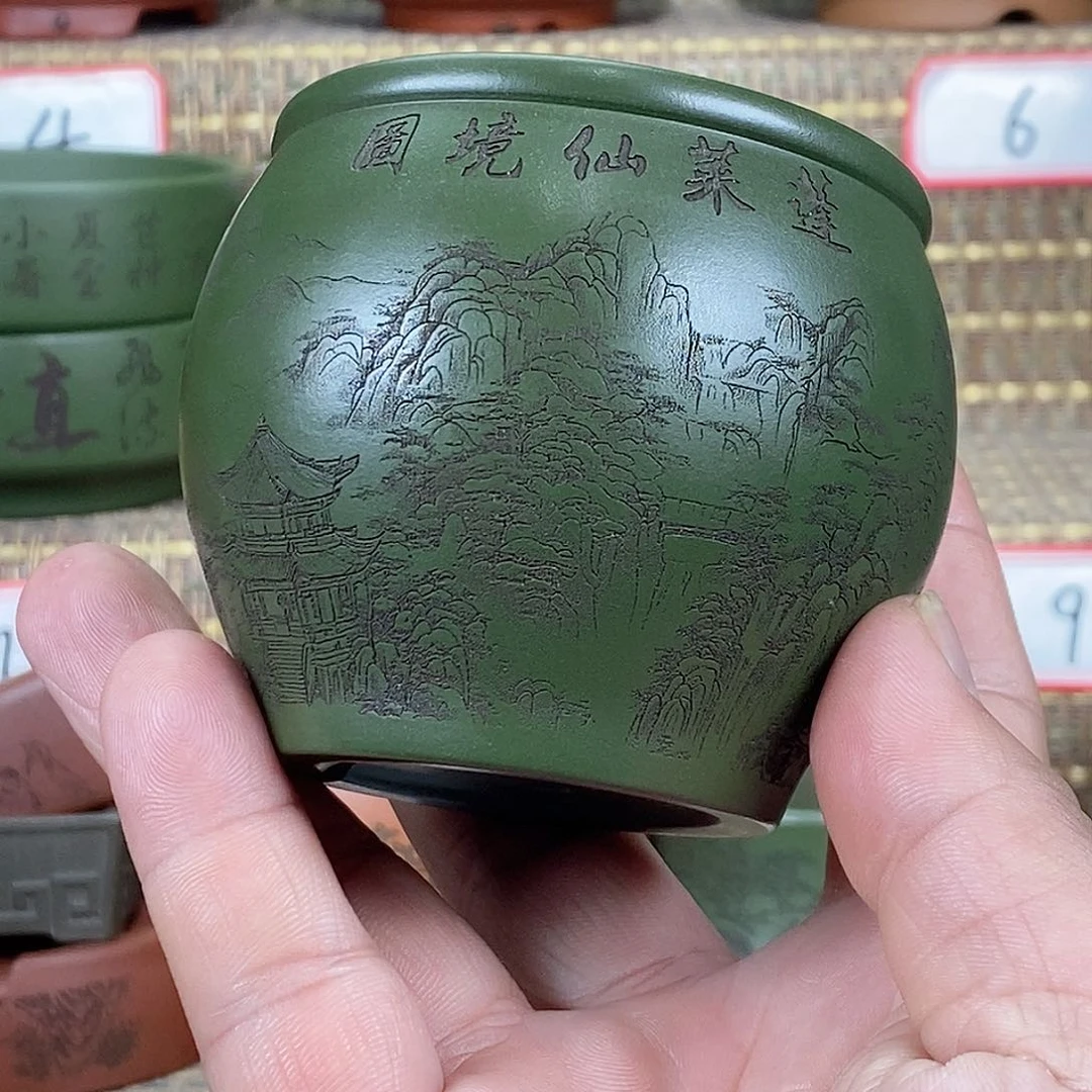 紫砂花盆我在等他