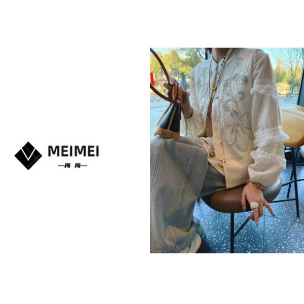 XMM.【纯手工定珠国风马甲】小香风气质短款时尚休闲百搭春季款2779