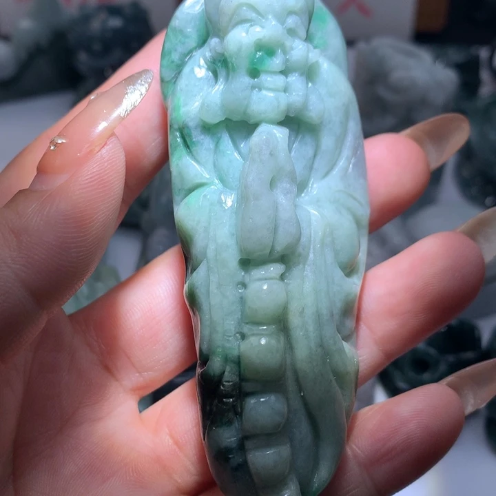 翡翠未镶嵌颈饰保真天然A货翡翠