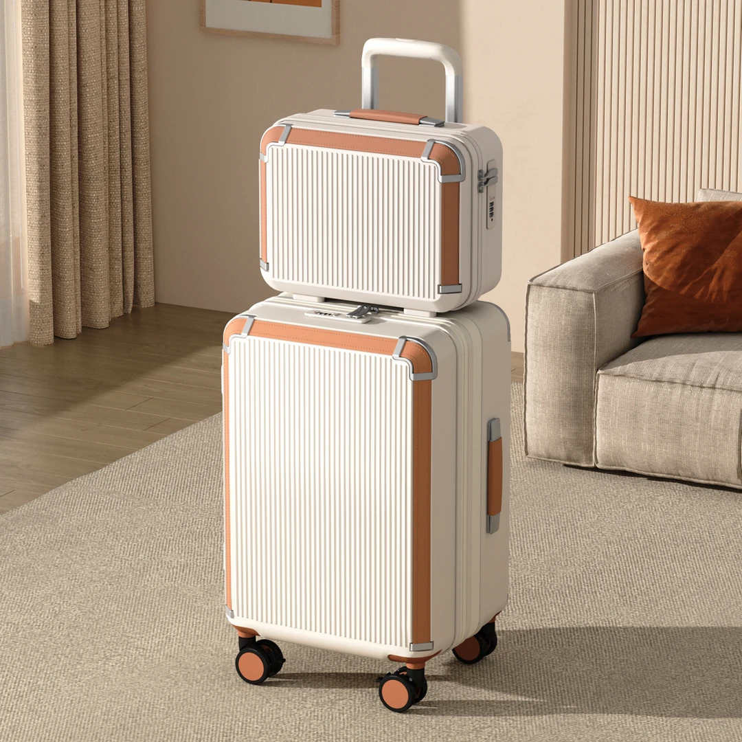 20寸可扩容旅行箱子母行李箱拉杆箱女2025新款可登机密码箱pc箱子