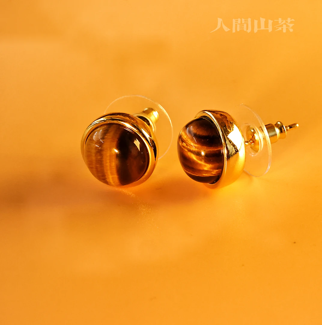 人间山茶 C31-2445 虎眼石耳钉