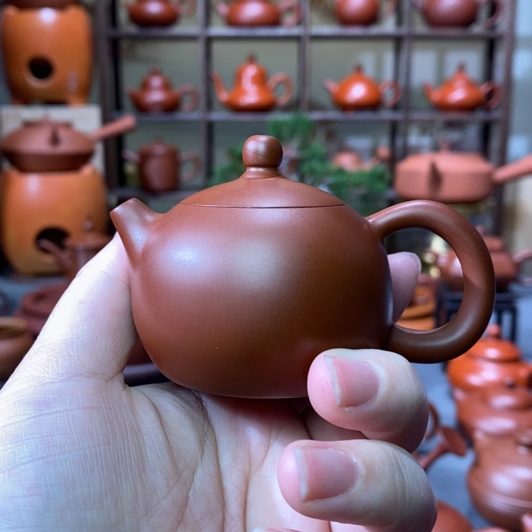 紫砂茶壶福利款潮州手拉全手朱泥小西施58cc