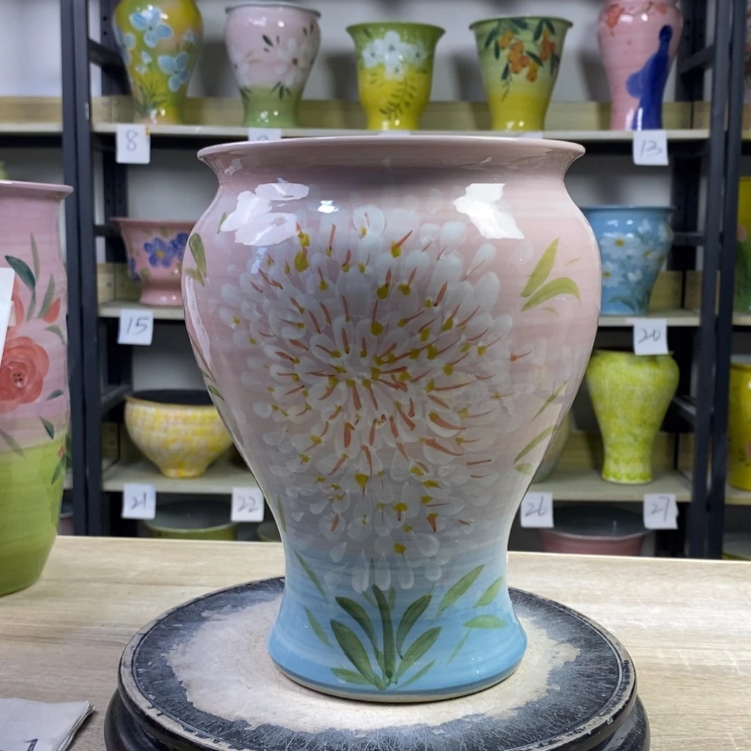 @***风景德镇手工手绘花盆