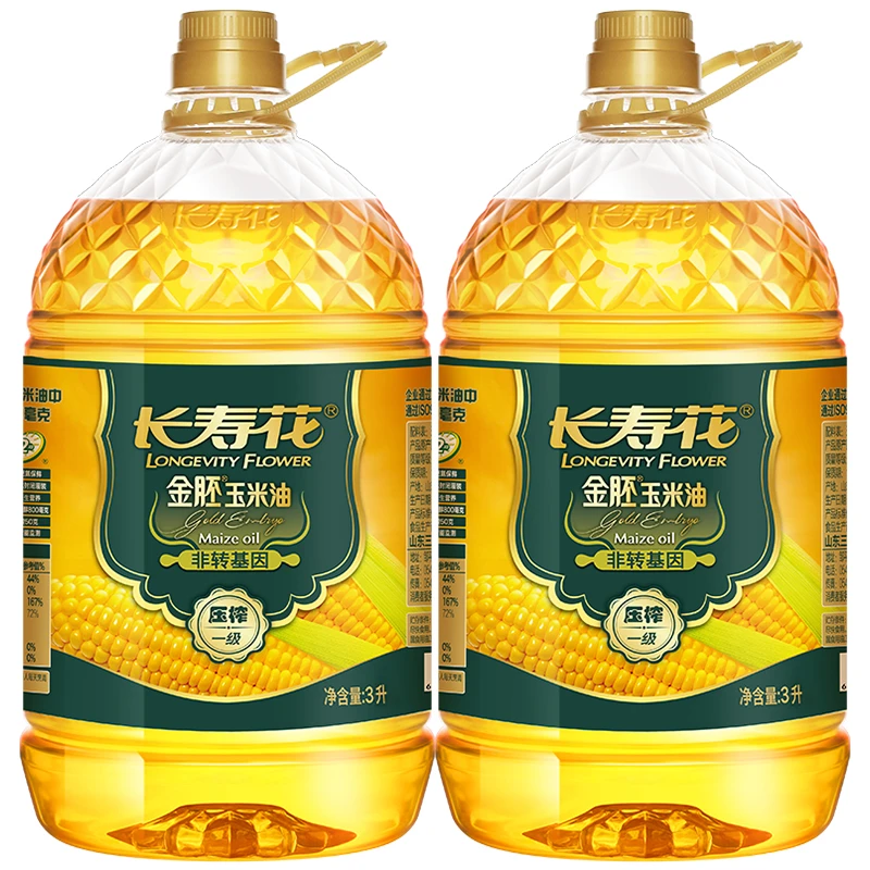 长寿花玉米油金胚玉米油3L×2桶