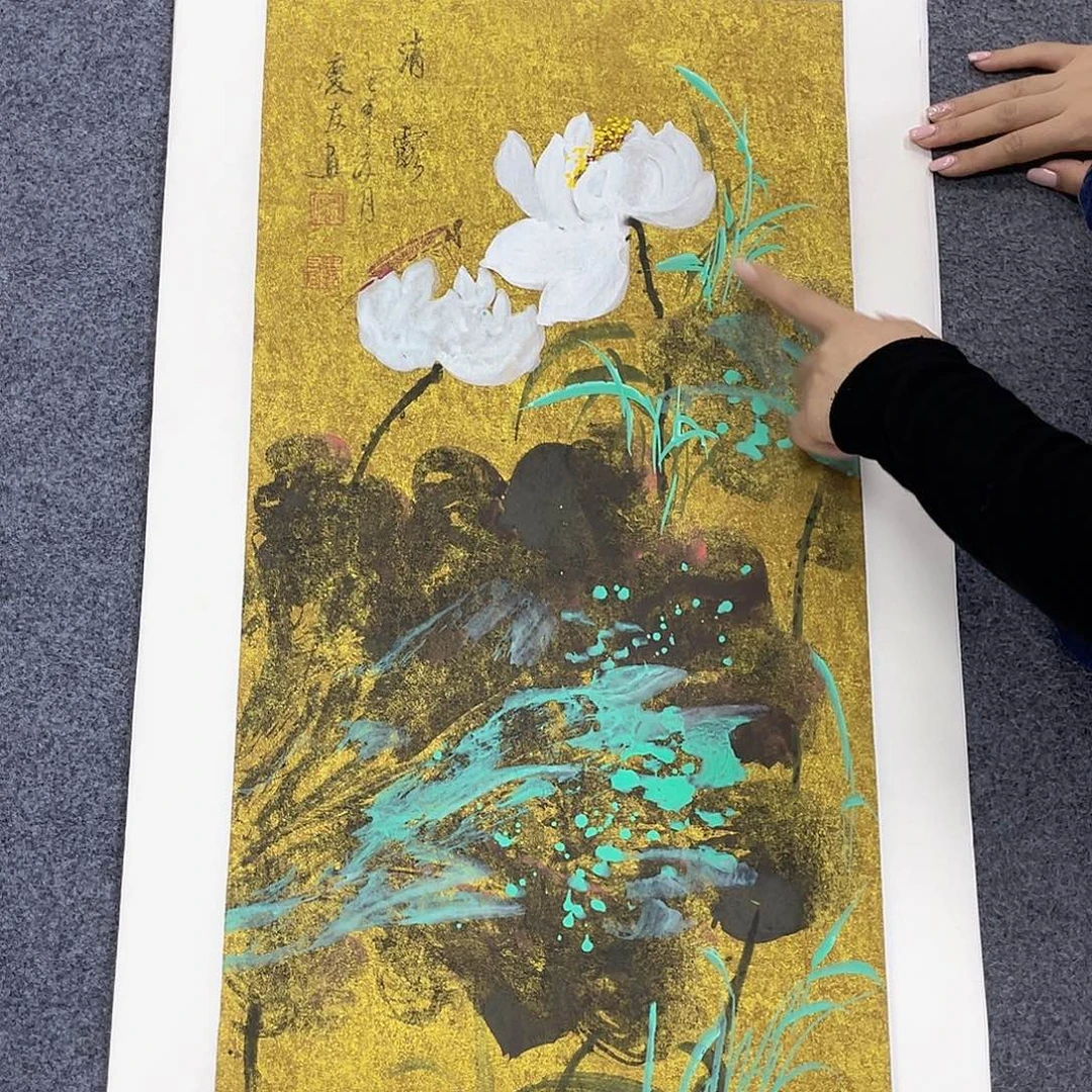 国画作品小姐姐放漏…