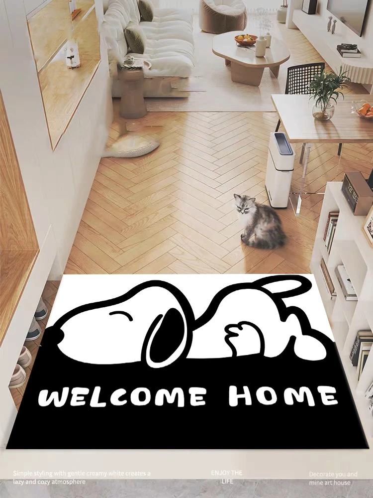 卡通丝圈入户地垫黑色耐脏耐磨可爱玄关进门蹭土裁剪地垫款式多样