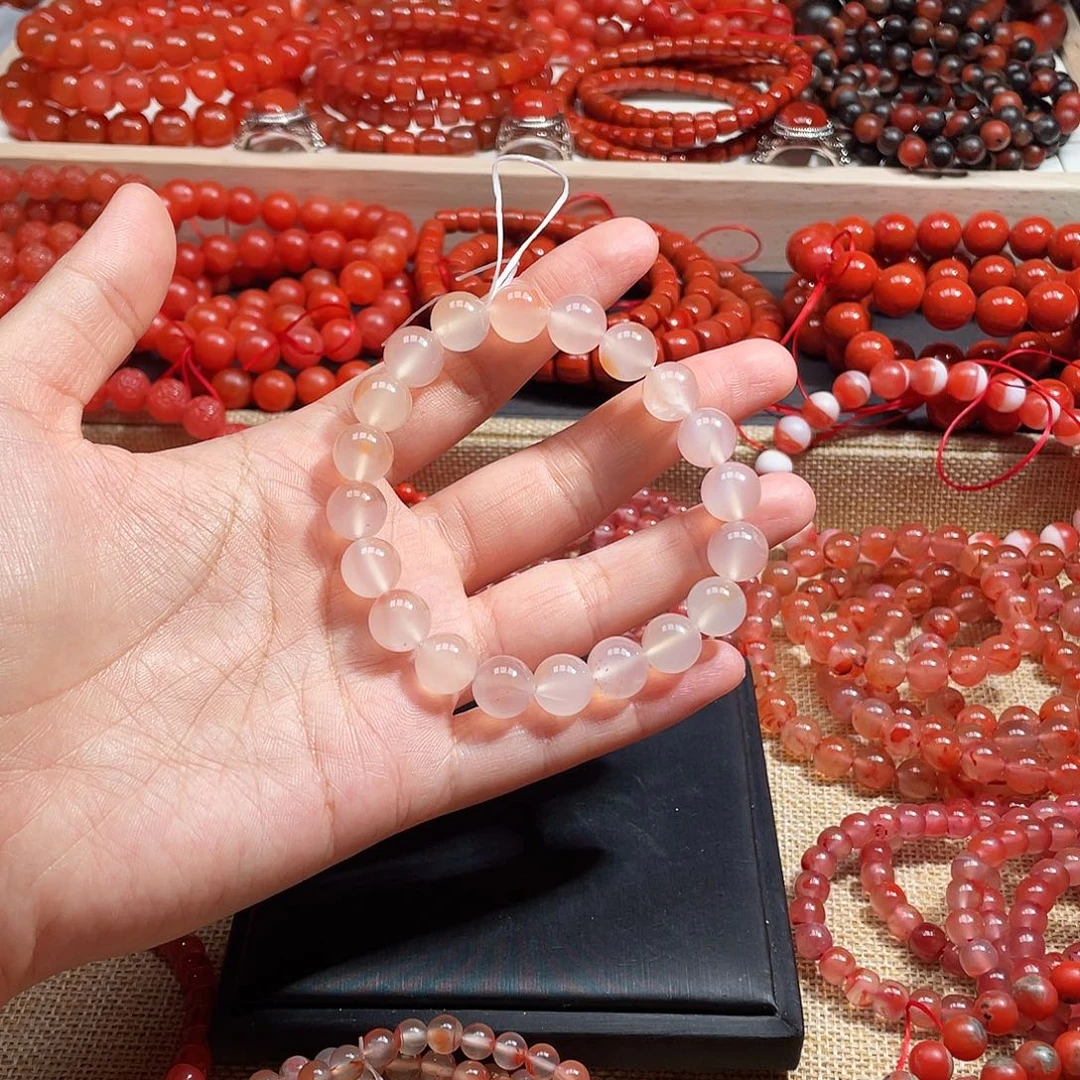 手链未镶嵌南红玛瑙姜**圆