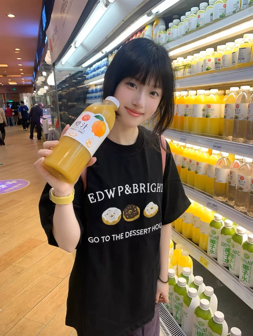 ENDWEEP正品毛巾刺绣蛋糕纯棉短袖