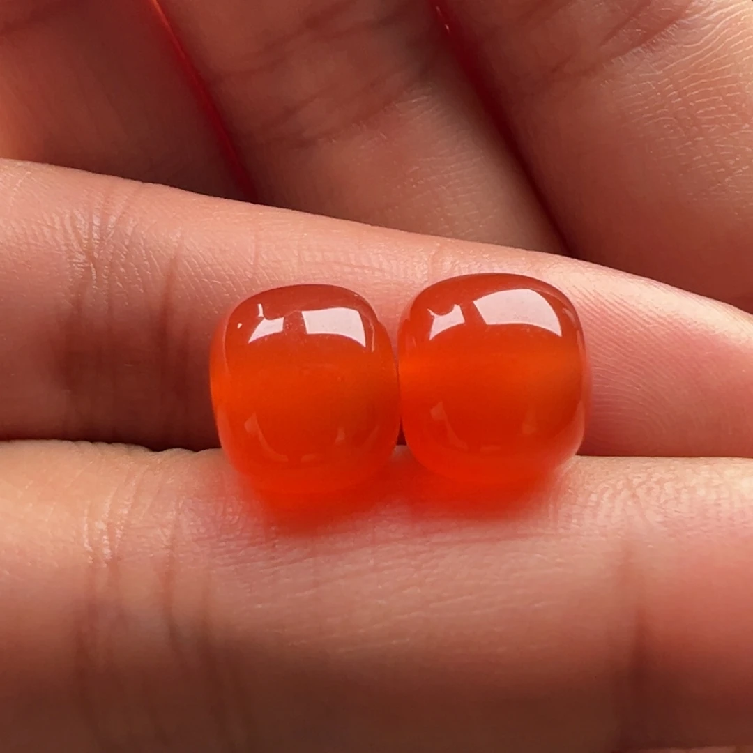 南红玛瑙未镶嵌老型10.4，9.2对珠