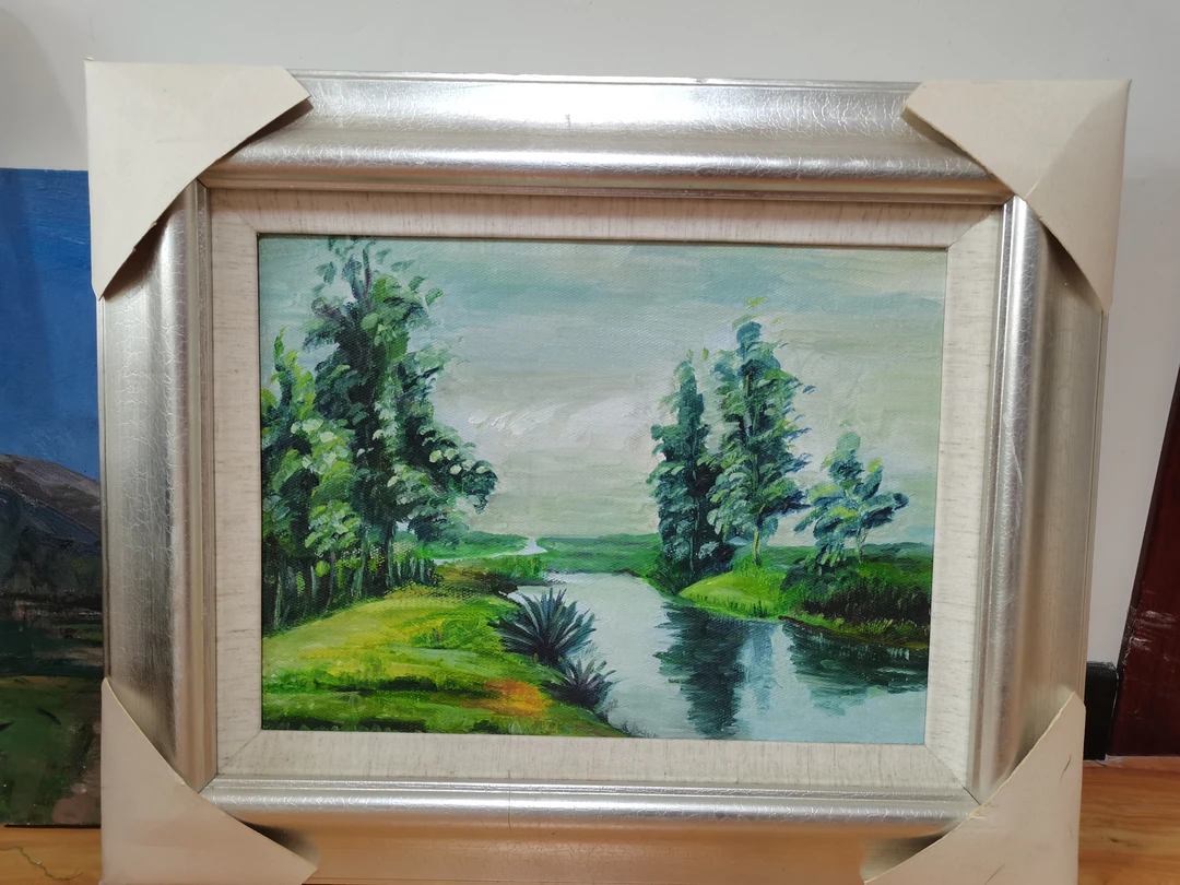 油画30*40风景客厅餐厅背景墙装饰画山水田园花卉