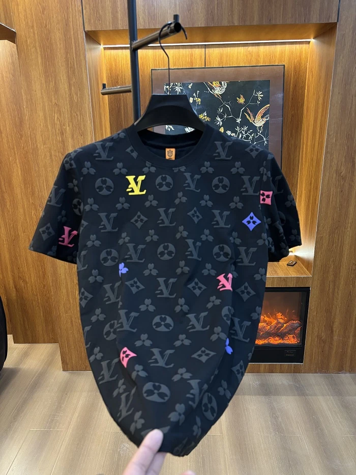 【珠珠】2025年春夏新款休闲时尚潮流修身高品质短袖T恤3567