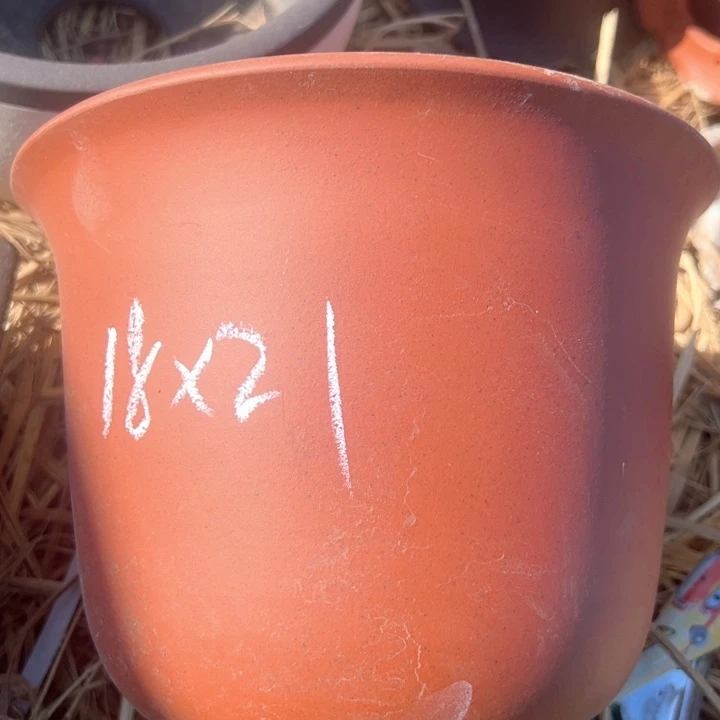 红陶紫砂兰花盆微瑕