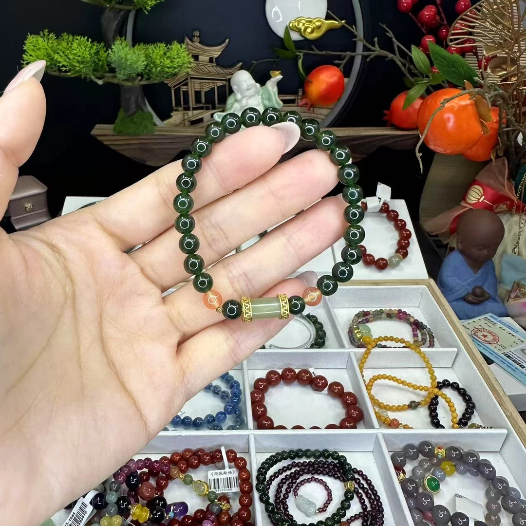 （新年好礼）和田碧玉路路通手串485