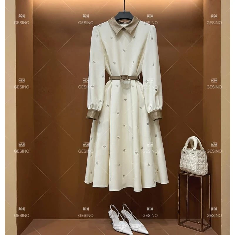 【M】春夏丨设计师轻奢法式印花女士连衣裙 QD-2024663