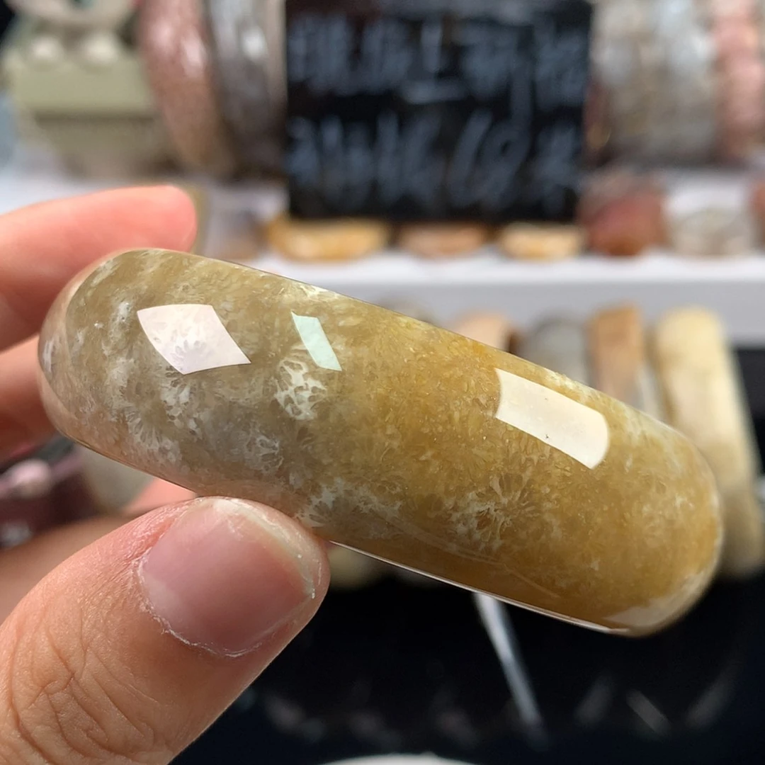 【闪购商品】硅化珊瑚（珊瑚玉）手镯未镶嵌上新福利镯56.2（22号）