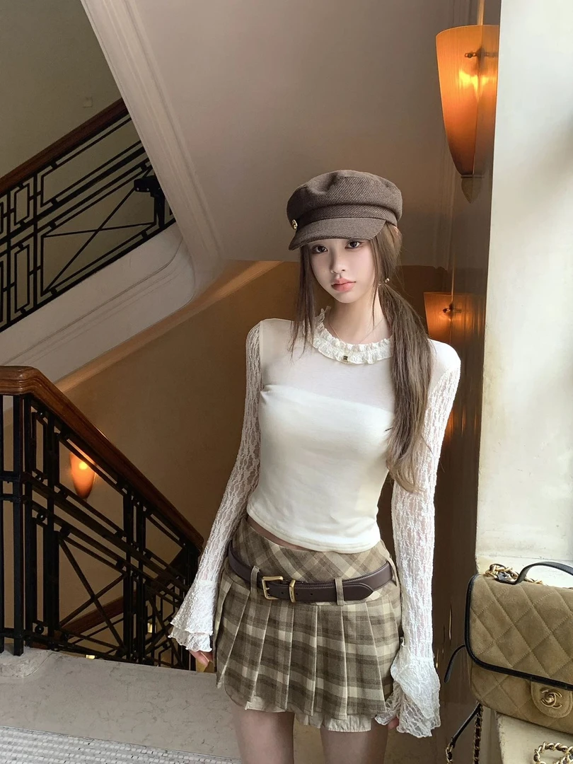 2025早秋新款时尚套装气质显瘦洋气休闲百搭性感辣妹外出上衣半裙