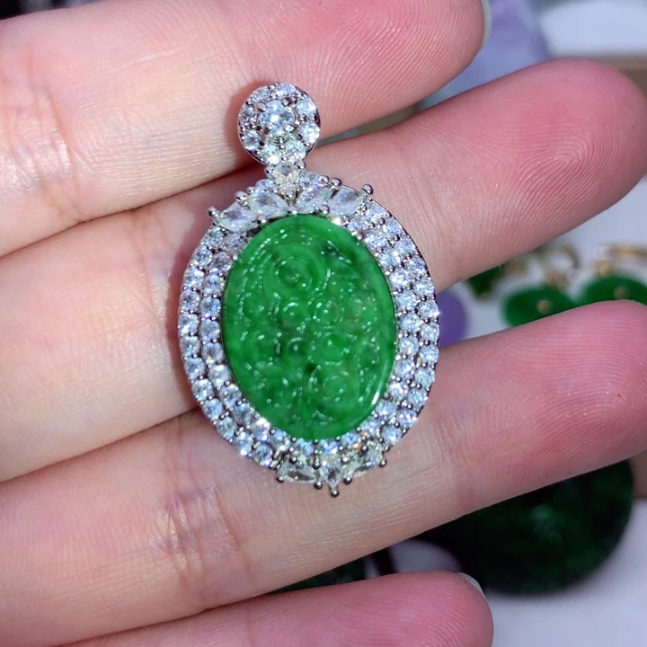 翡翠未镶嵌吊坠(不含链)