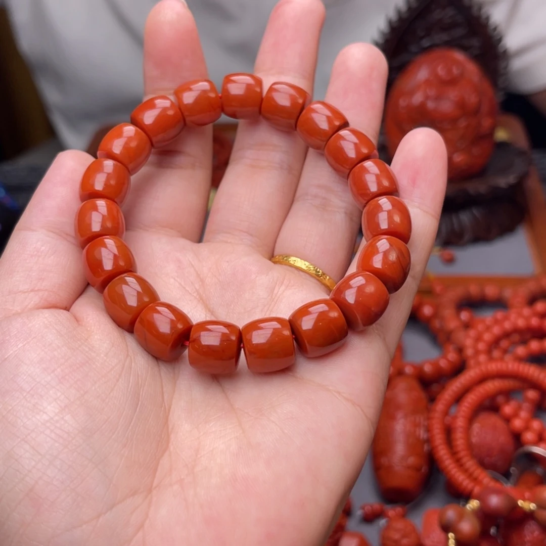 南红玛瑙川料瓦西卡11毫米未镶嵌