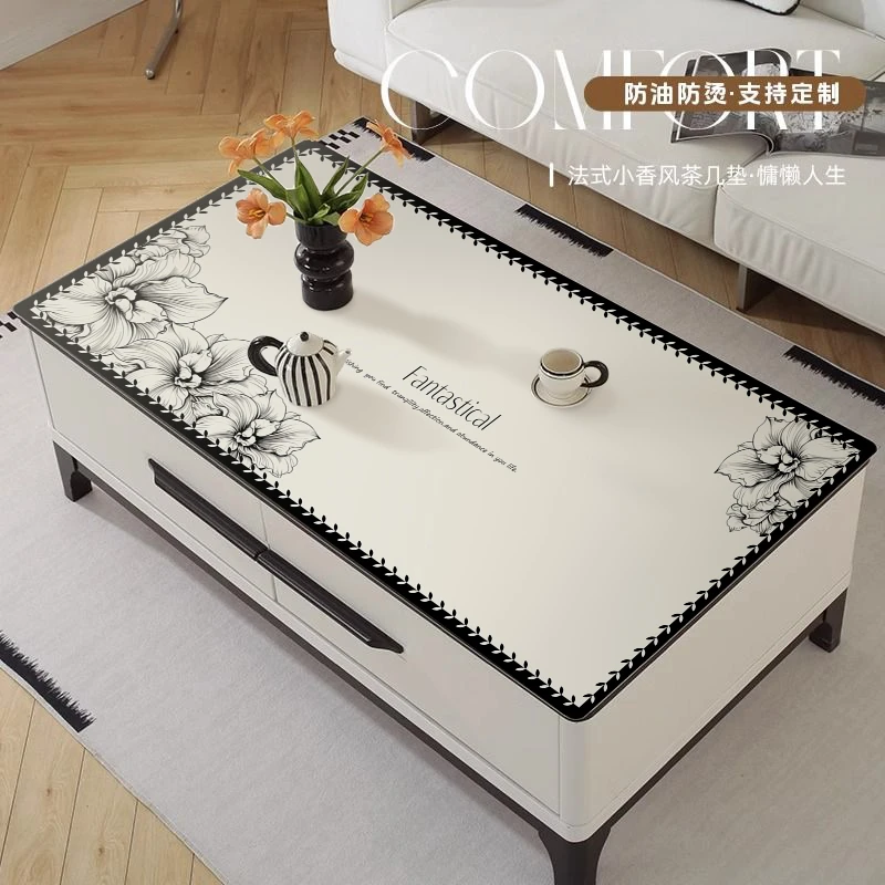 新款小香风茶几桌布防油防水免洗防烫客厅茶几电视柜餐桌布保护垫