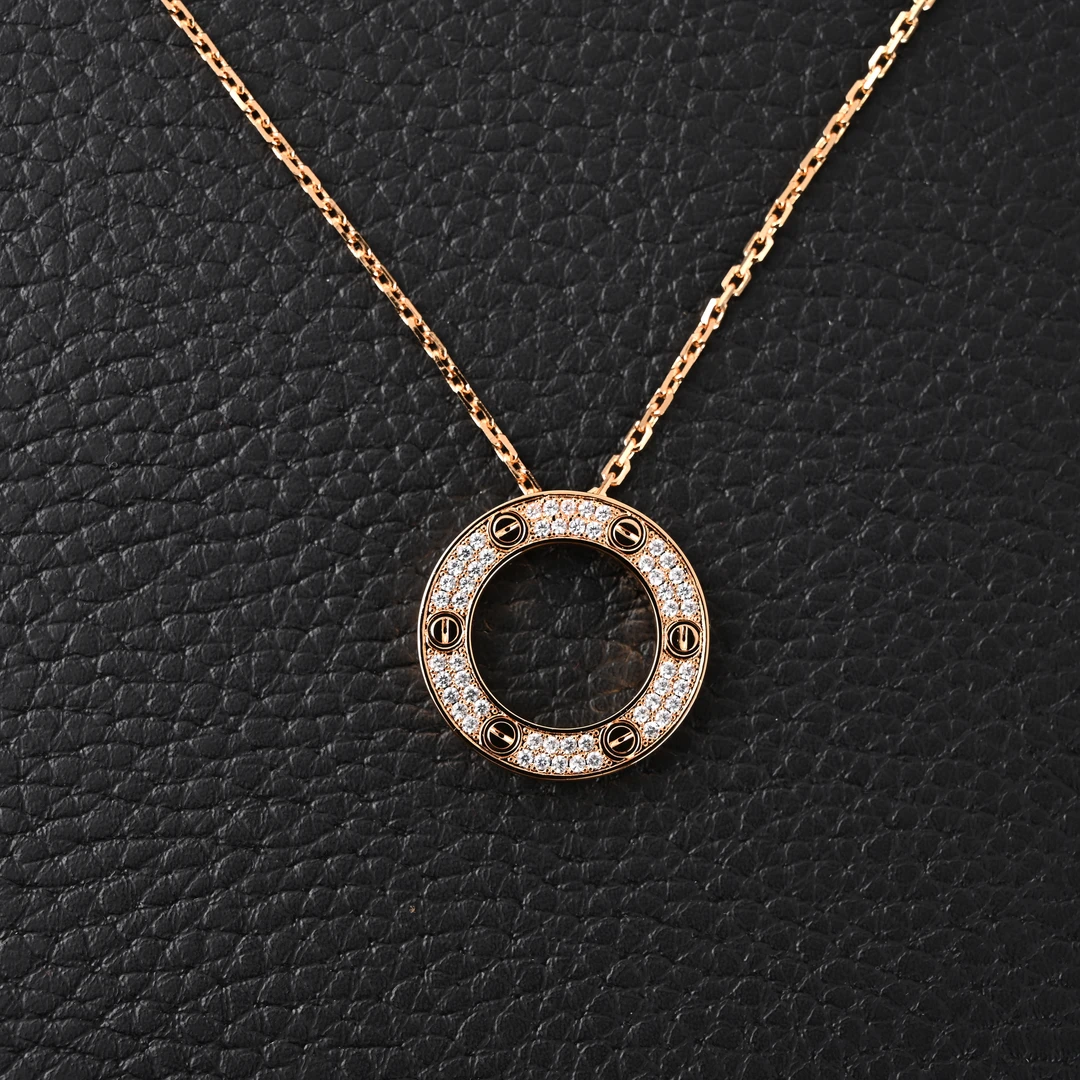 经典满钻大饼项链 百搭简约