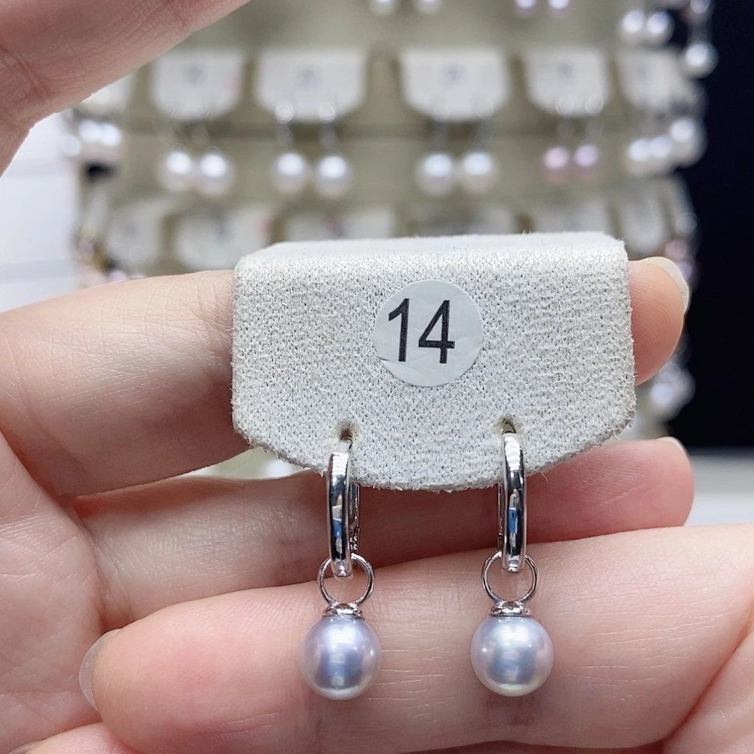 耳饰海水珍珠银S925镶嵌