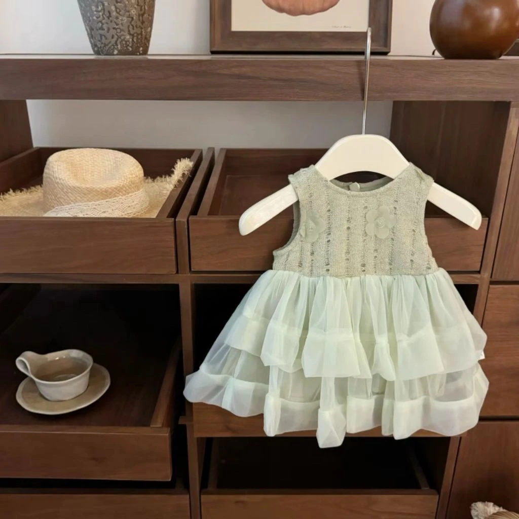 女童新款夏款季宝宝蓬蓬连衣裙背心无袖洋气裙子公主儿童夏装礼服