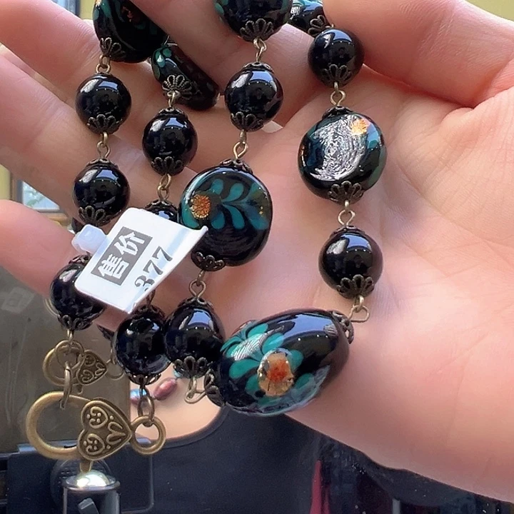 琉璃颈饰柔**月编号10 项链