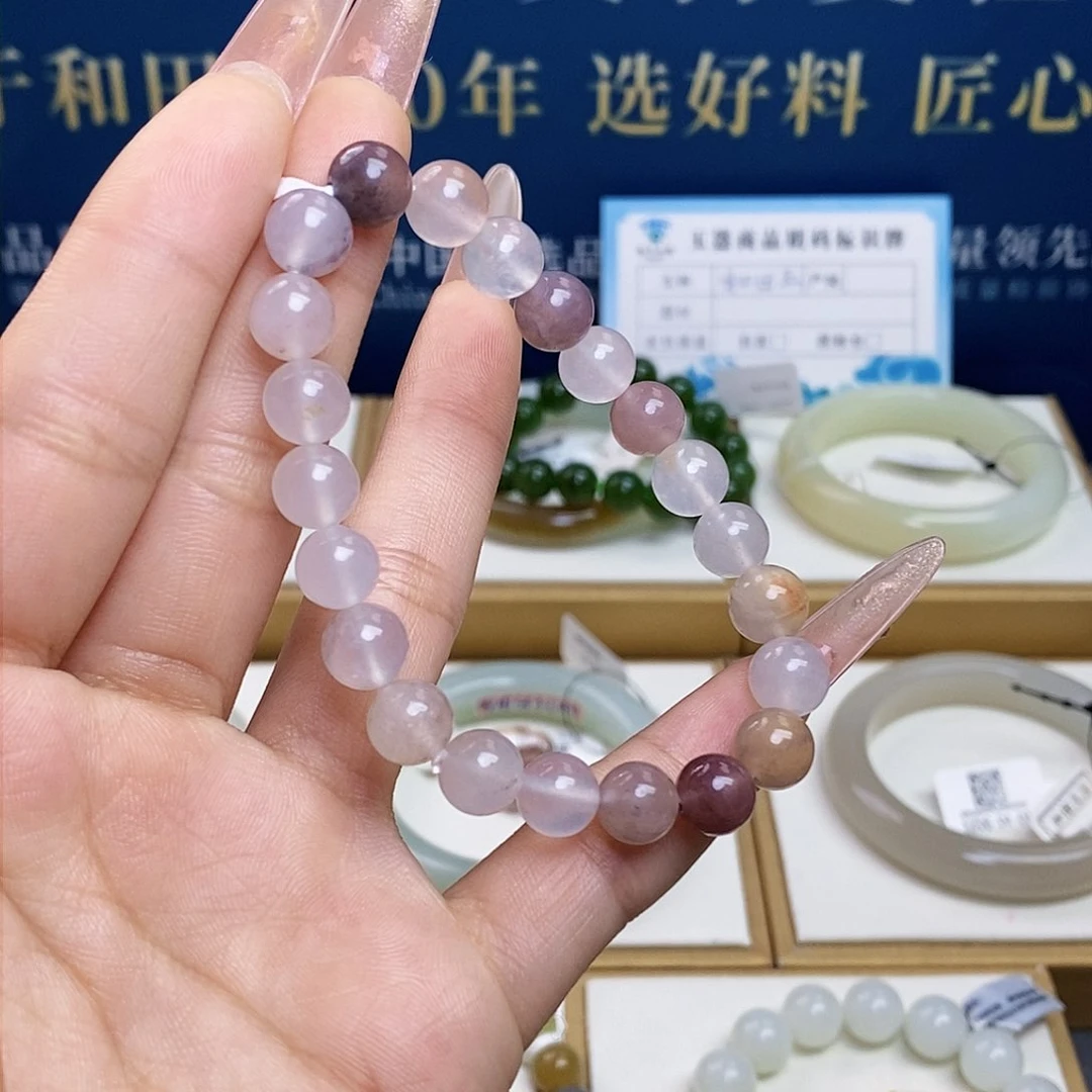 未镶嵌手串石英质玉（金丝玉）sj