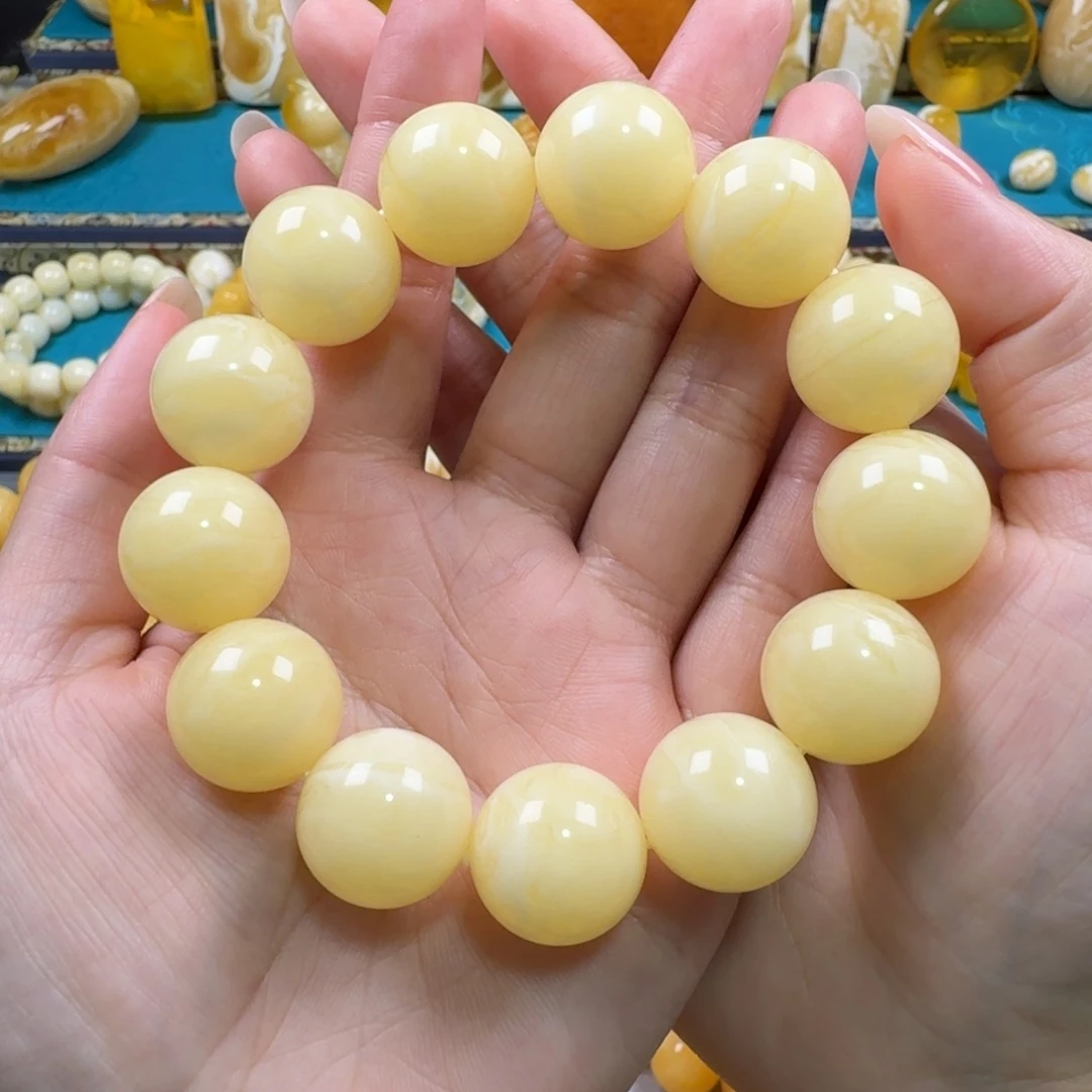 琥珀未镶嵌手链同料