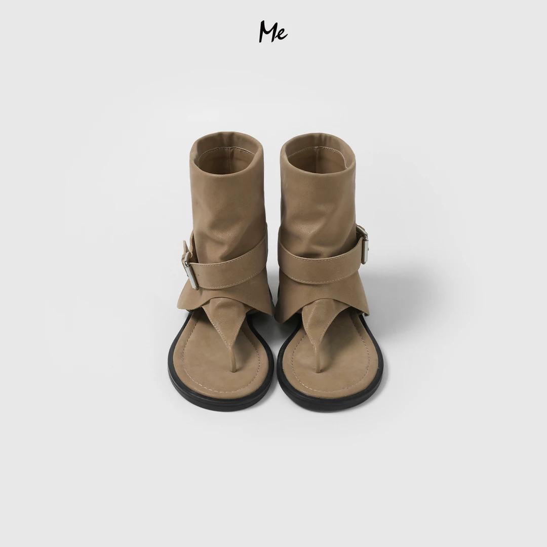 ME【罗马裤管夹趾凉拖】甜酷时尚设计感女士百搭休闲鞋子MESS5458