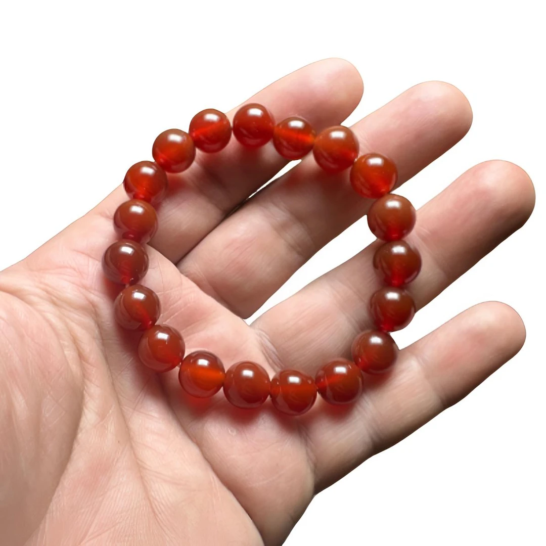 红玛瑙玉髓手串卡10mm