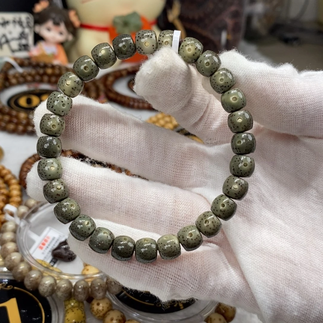 手串星月菩提8/7糖豆鼓珠绿冰月朗星稀