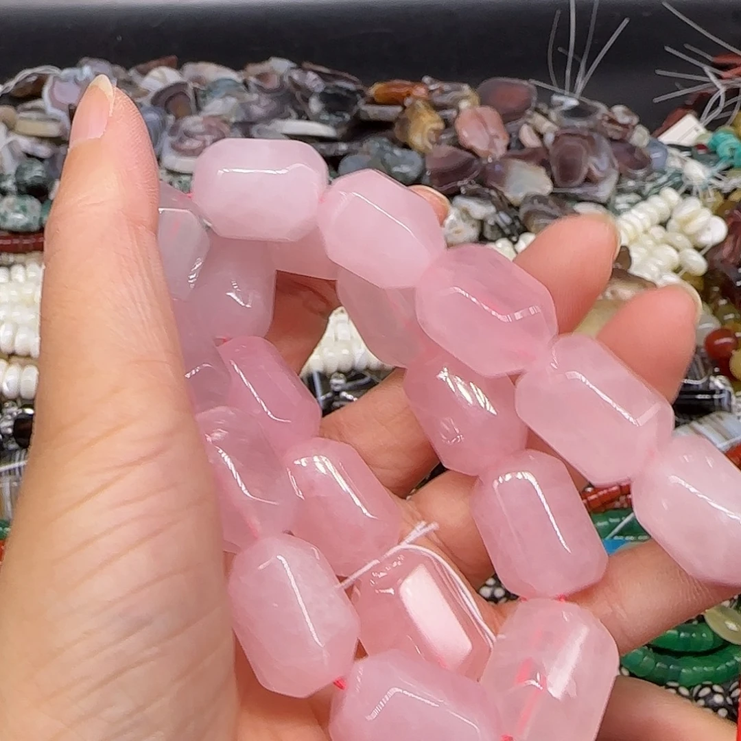 玛瑙/玉髓合金珠宝半成品马粉15mm一条