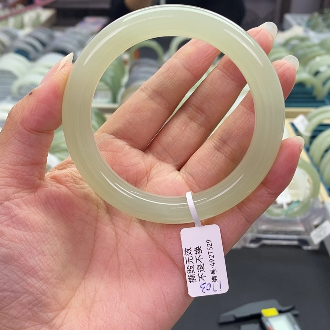 和田玉未镶嵌珠宝奇石和田玉手镯58.59