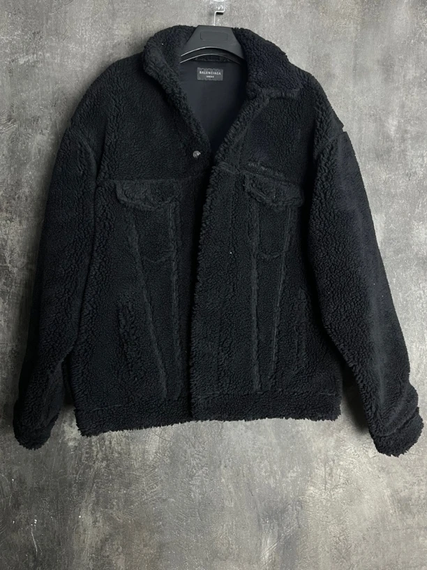 L码*1/全新未使用/BALENCIAGA巴黎世家翻领泰迪羊羔绒外套/00375