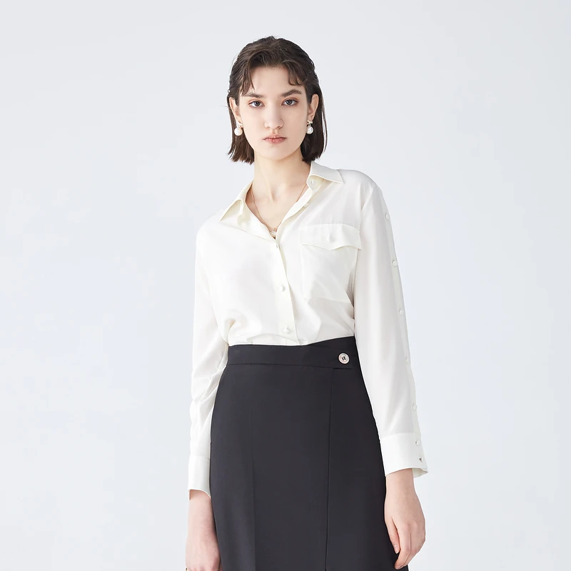 不能上架-OBEG欧碧倩设计感衬衫夏气质上衣衬衣10422033