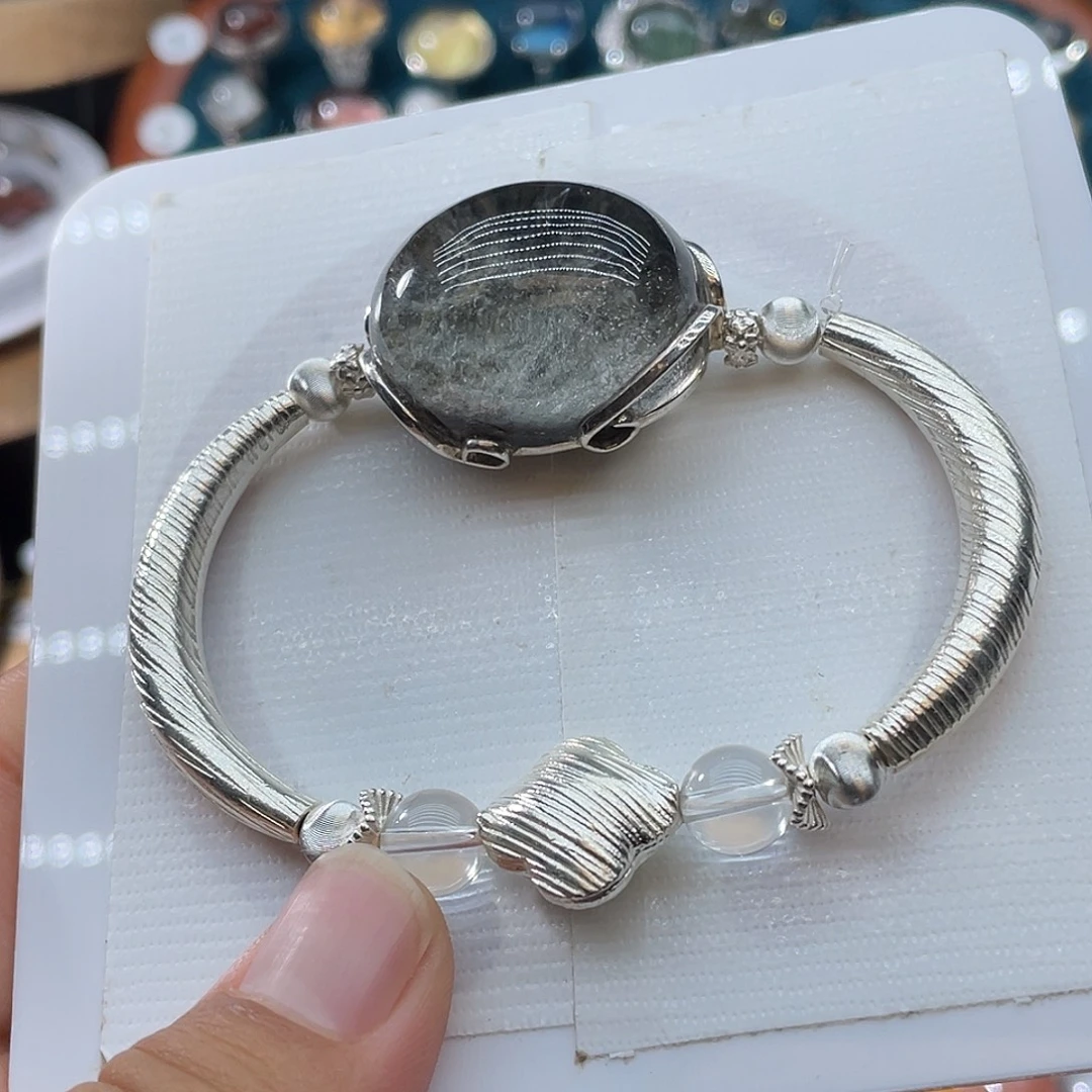 水晶珠宝半成品银S925镶嵌