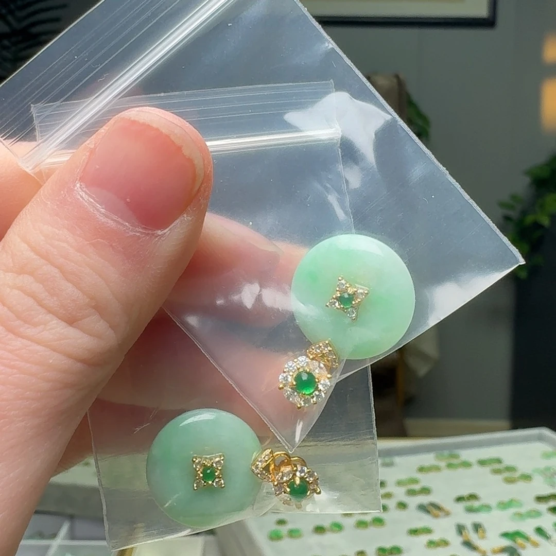 翡翠银S925镶嵌吊坠(不含链)多样性发货其一