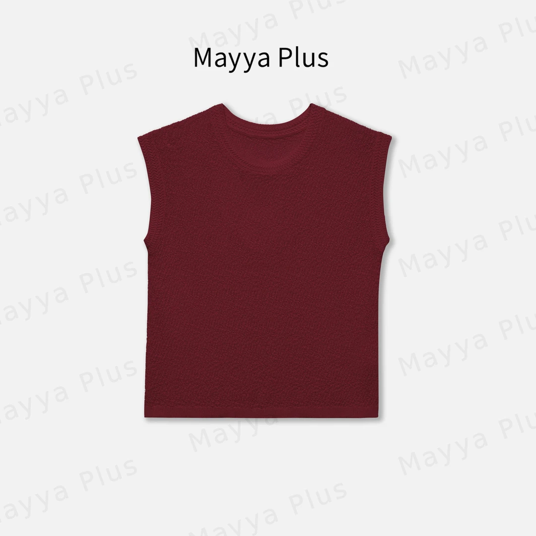 【晴川】Mayya Plus麦芽定制轻奢气质显瘦百搭款针织上衣32428715