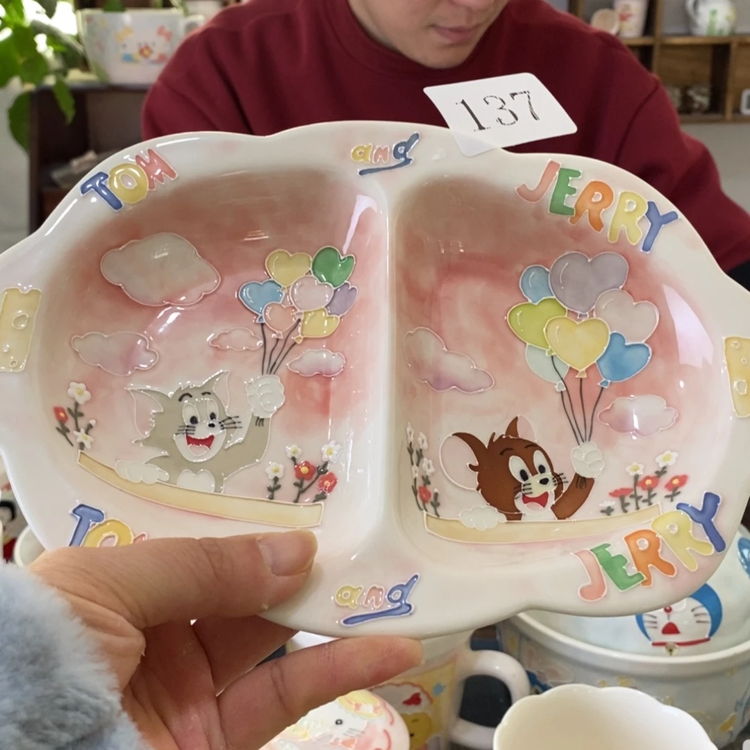 瓷片景德镇釉下彩手绘